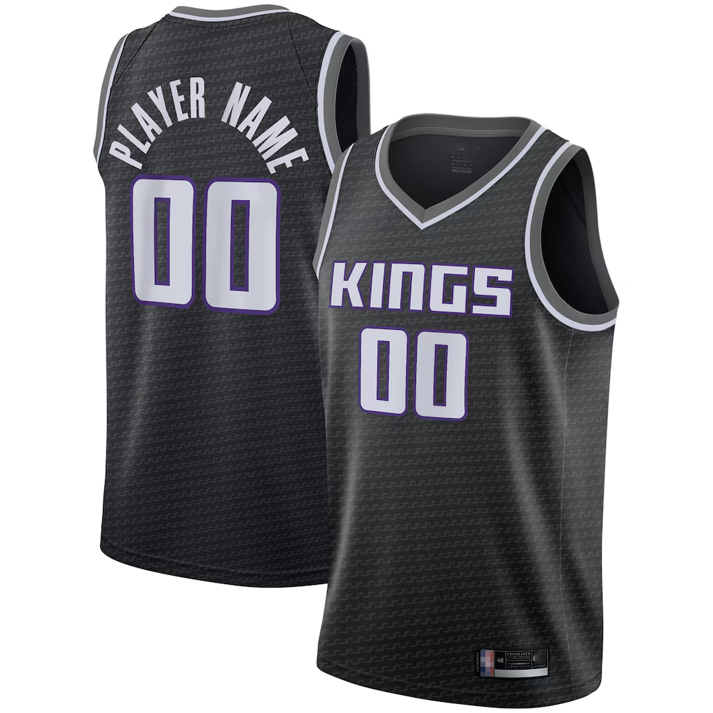 My Store Custom S.kings Black Swingman Stitched Jerseys - Statement Edition