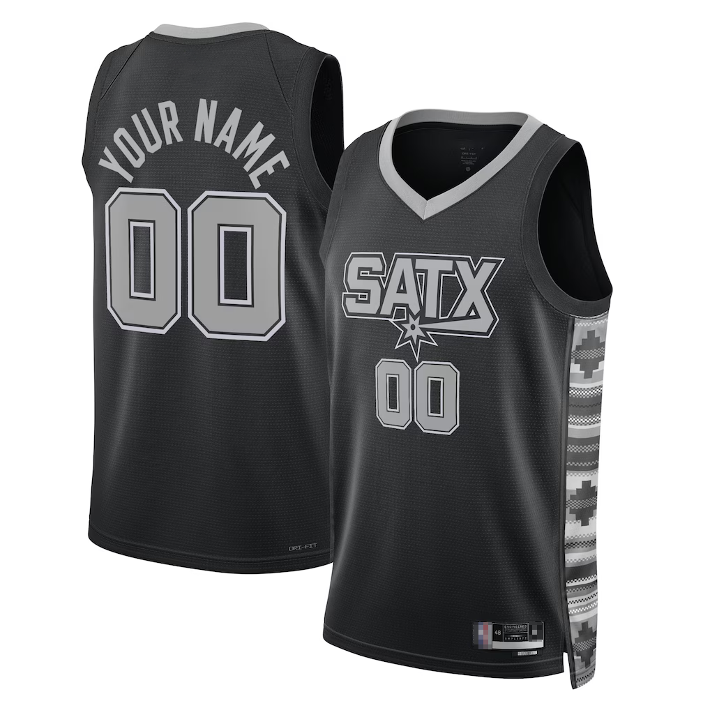 My Store Custom SA.Spurs Black 202223 Swingman Stitched Jerseys - Statement Edition