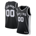 My Store Custom SA.Spurs Black Fast Break Replica Stitched Stitched Jerseys - Icon Edition