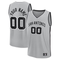 My Store Custom SA.Spurs Silver Fastbreak Stitched Jerseys- Statement Edition