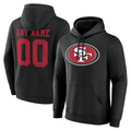 My Store Custom SF.49ers Black Team Authentic Personalized Name & Number Hoodie Stitched Jerseys
