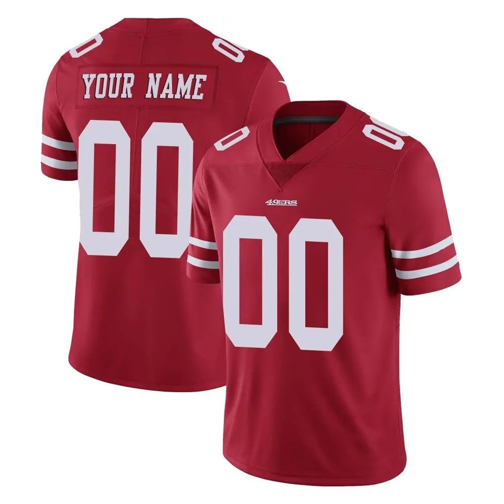 My Store Custom SF.49ers Red Limited Vapor Untouchable Home Game Any Name & Numbers Stitched Jerseys