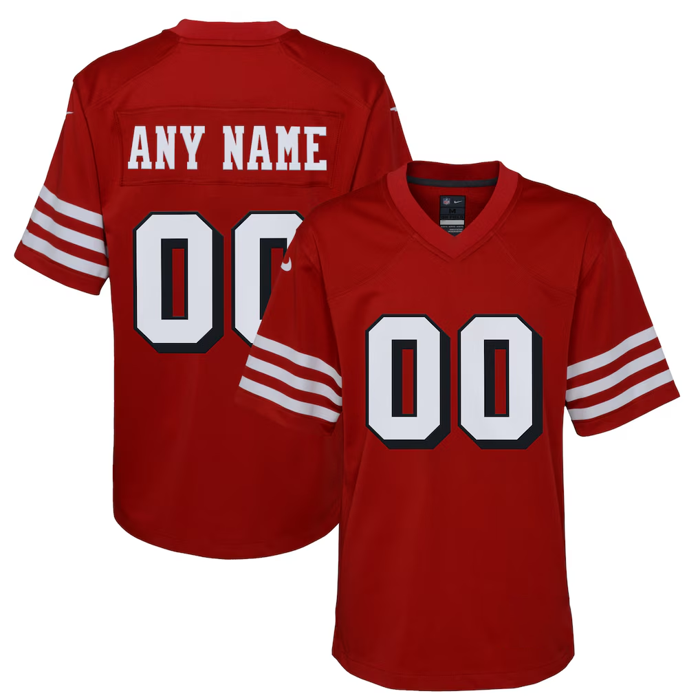 My Store Custom SF.49ers Scarlet Alternate Game Stitched Jerseys
