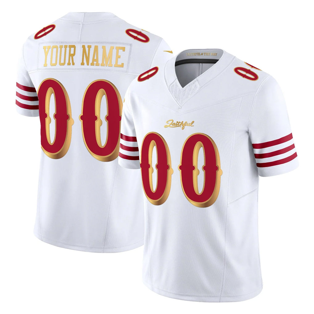 My Store Custom SF.49ers White 2025 Rivalries Collection Game Limited Any Name & Numbers Stitched Jerseys