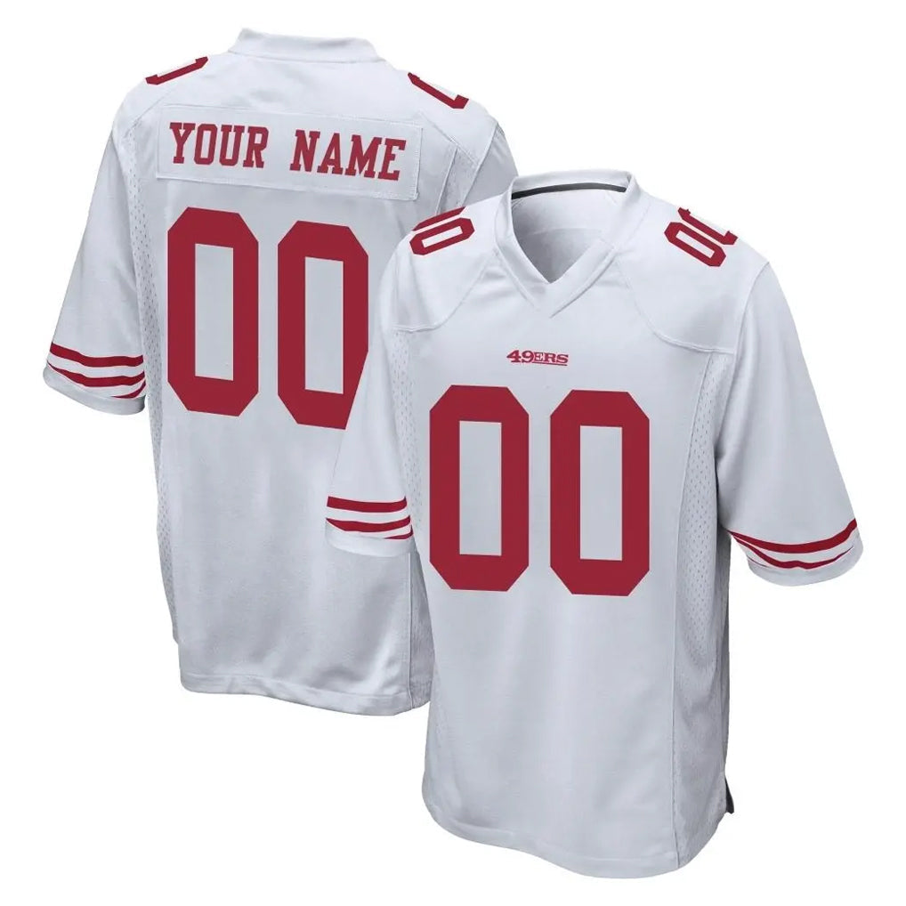 My Store Custom SF.49ers White Home Game Any Name & Numbers Stitched Jerseys