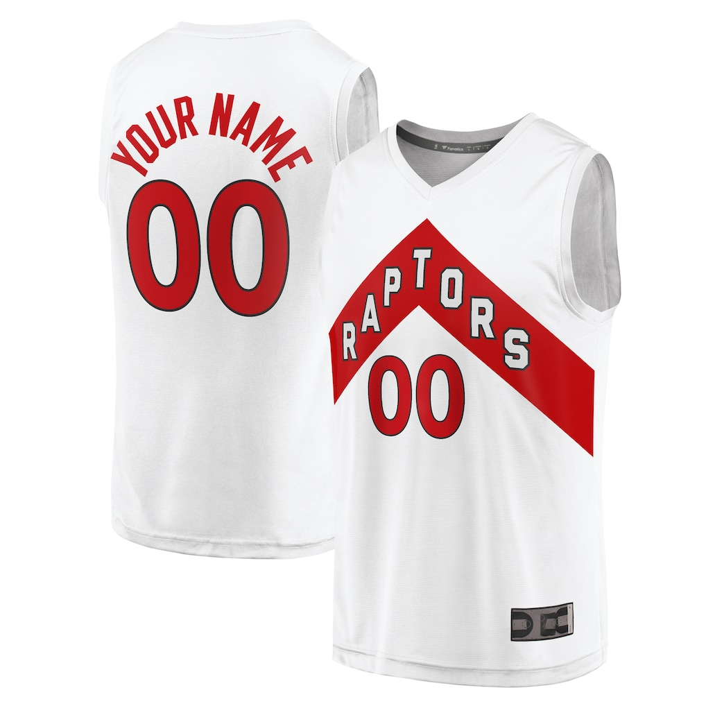 My Store Custom T.Raptors White Fast Break Custom Replica Jerseys - Association Edition