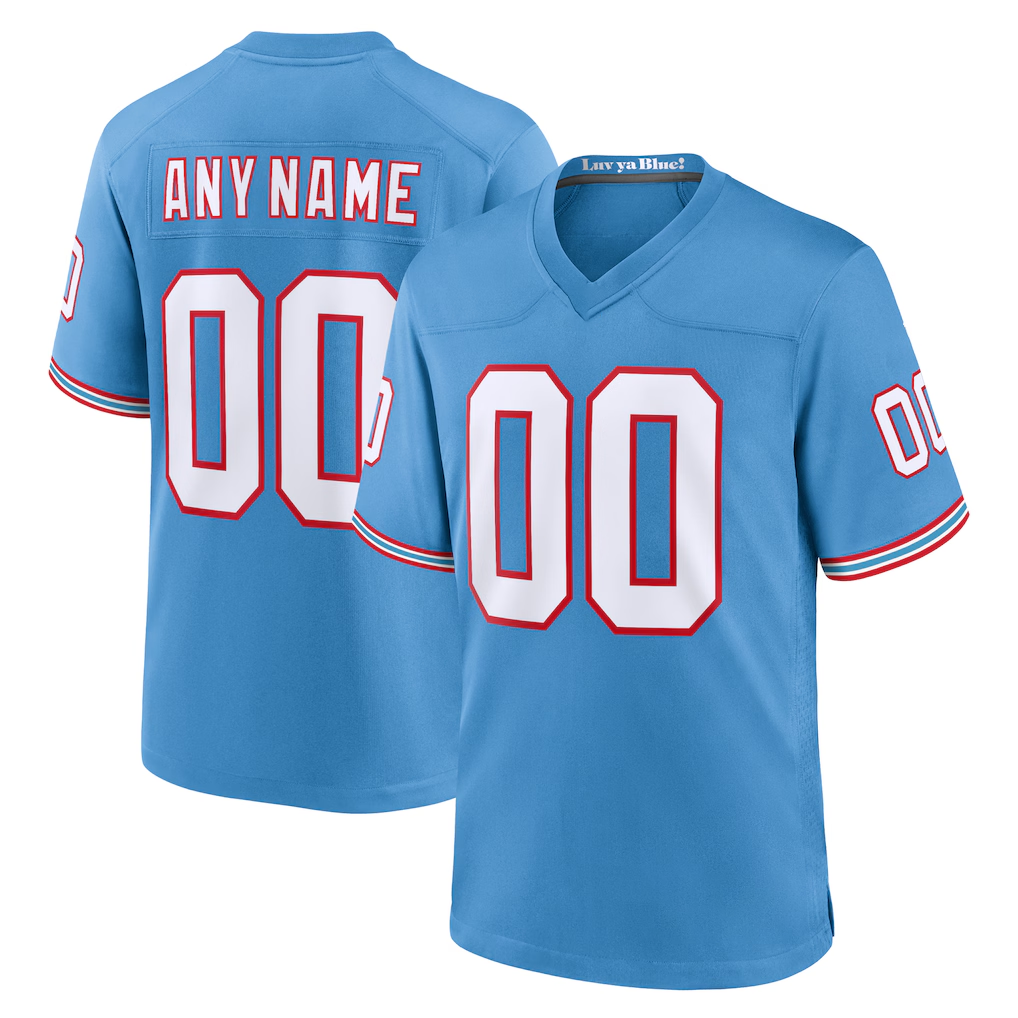 My Store Custom T.Titans Light Blue Game Stitched Jerseys