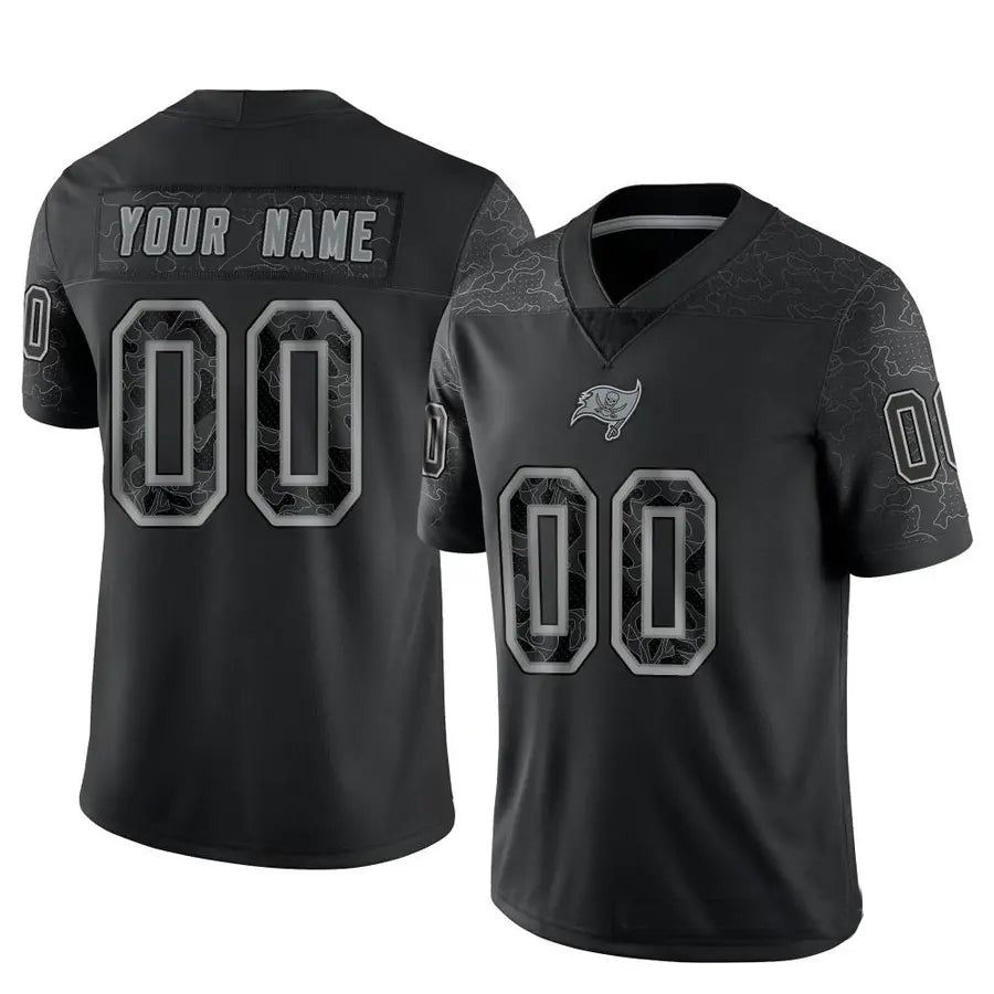 My Store Custom TB.Buccaneers Black RFLCTV Limited Stitched Jerseys