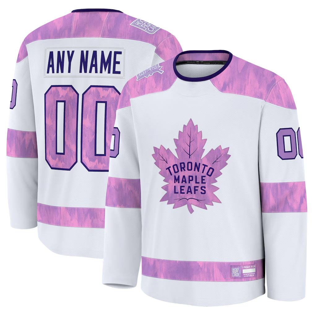 My Store Custom TM.Leafs White 2024 Hockey Fights Cancer Practice Jerseys