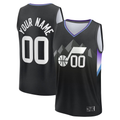 My Store Custom U.Jazz Black Fast Break Stitched Jerseys - Statement Editio