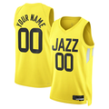 My Store Custom U.Jazz Gold Swingman Stitched Jerseys - Icon Edition