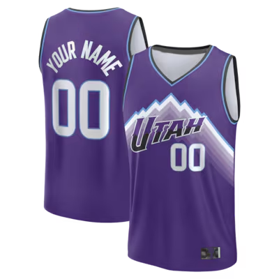 My Store Custom U.Jazz Purple Fast Break Replica Custom Stitched Jerseys - Icon Edition