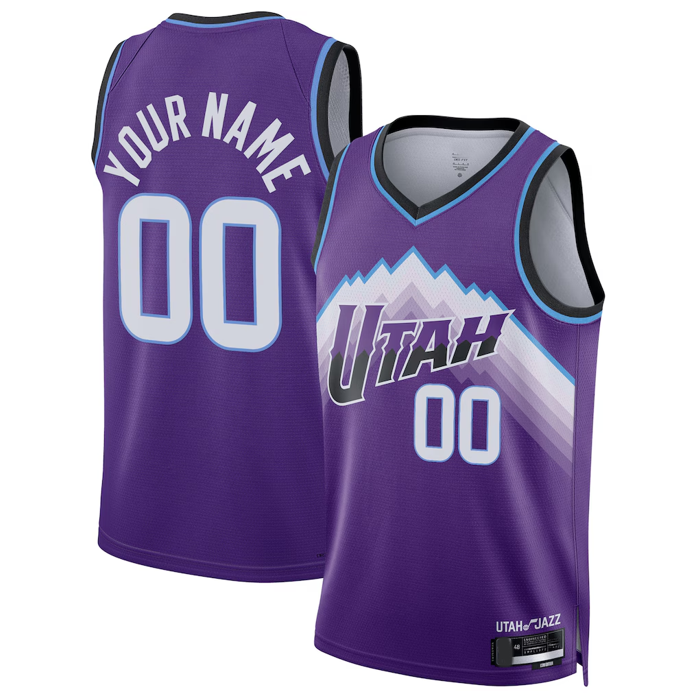 My Store Custom U.Jazz Purple Swingman Stitched Jerseys - Icon Edition