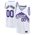 My Store Custom U.Jazz White Fast Break Replica Stitched Jerseys - Association Edition
