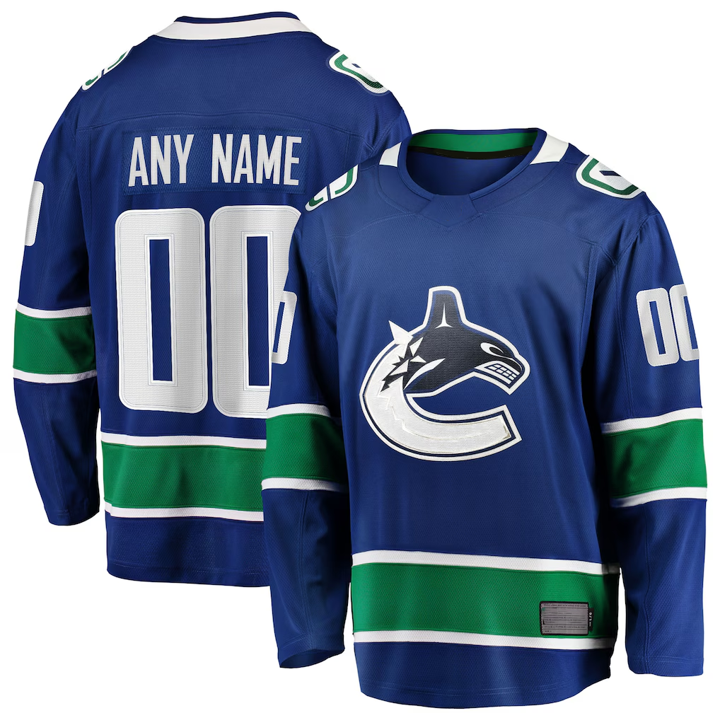 My Store Custom V.Canucks Blue Home Team Breakaway Jerseys