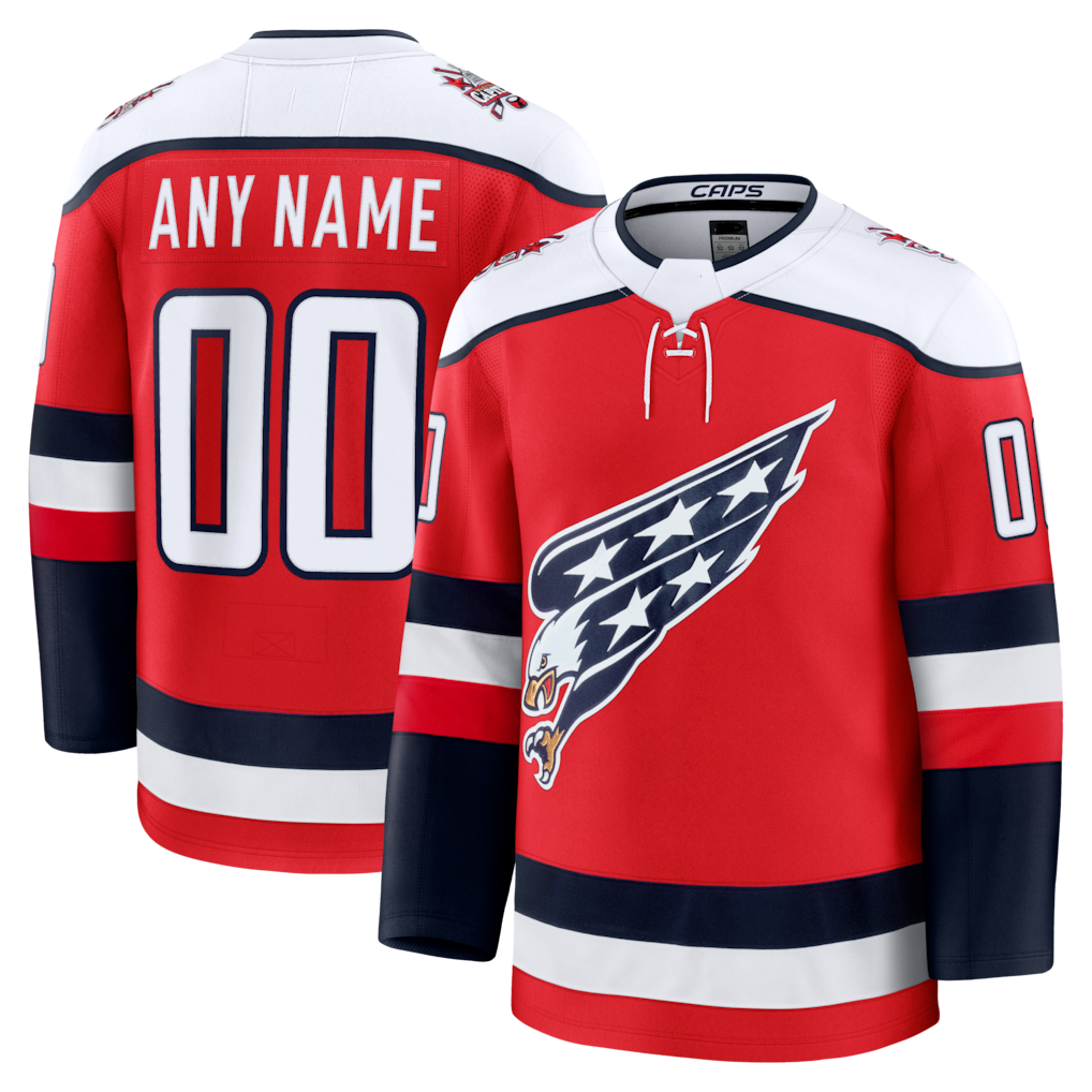 My Store Custom W.Capitals Red Alternate Premium Jerseys