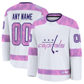 My Store Custom W.Capitals White 2024 Hockey Fights Cancer Practice Jerseys