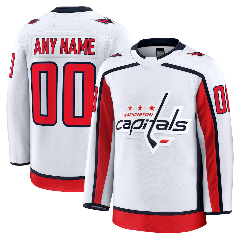 My Store Custom W.Capitals White Away Premium Jerseys