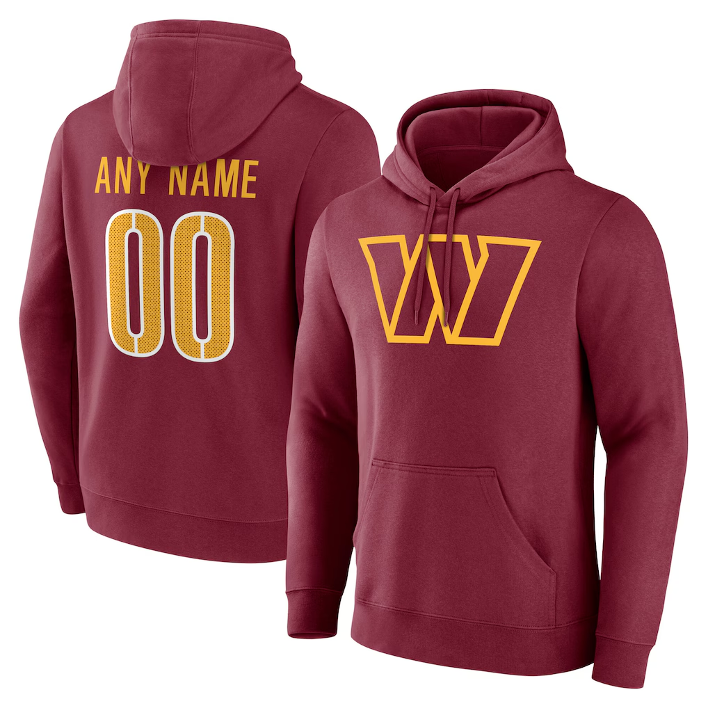 My Store Custom W.Commanders Team Authentic Personalized Name & Number Hoodie Stitched Jerseys
