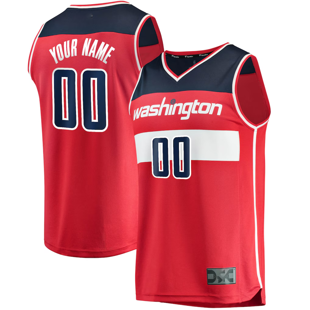 My Store Custom W.Wizards  Red Fast Break Replica Jerseys - Icon Edition