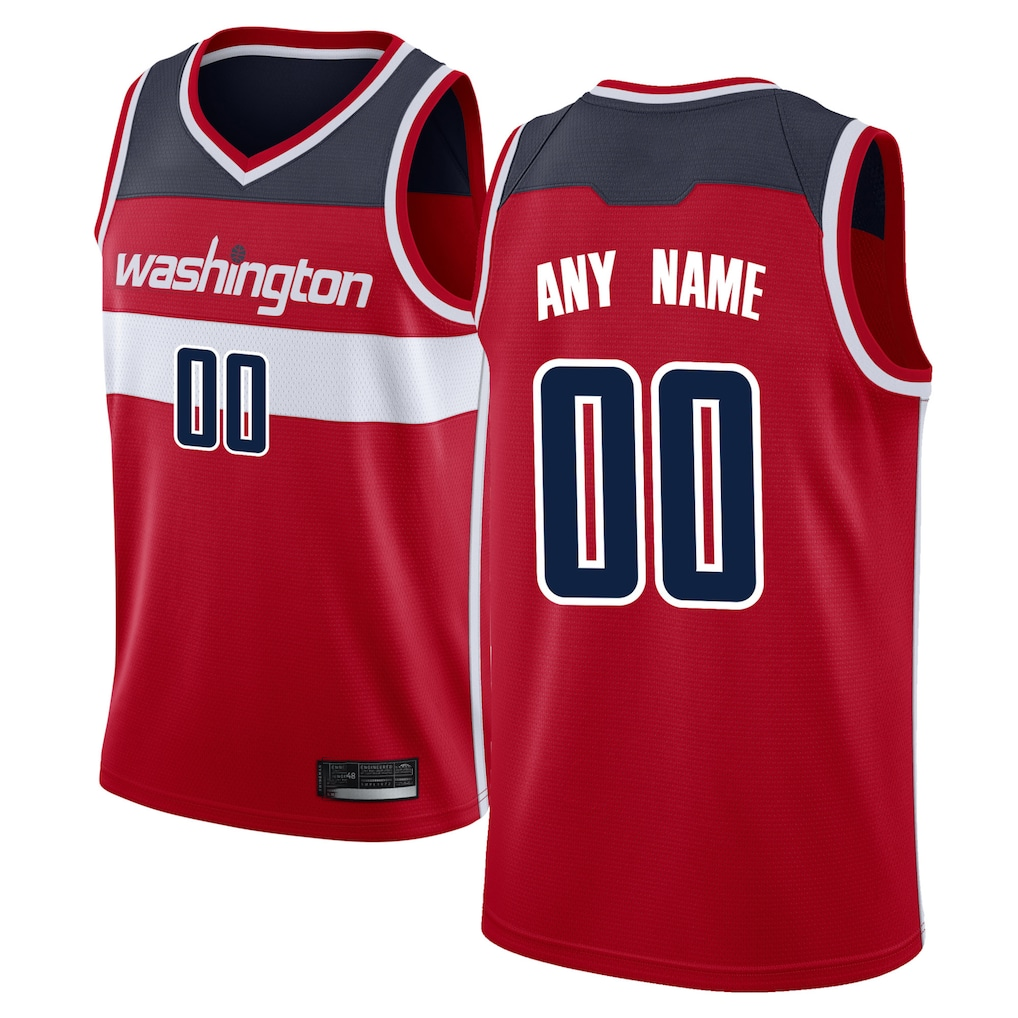 My Store Custom W.Wizards Red Swingman Jerseys - Icon Edition