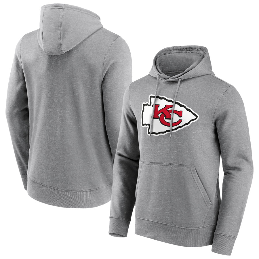My Store Custom KC.Chiefs Blank Player Gray Pullover Hoodie Stitched Jerseys