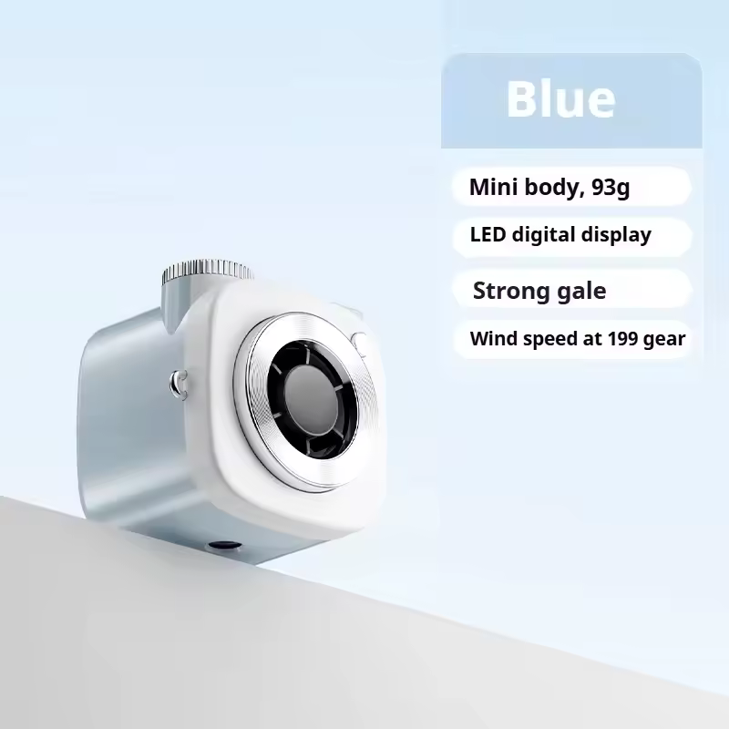 Lenovo Handheld Camera Fan Stroller Mount Neck-Worn Silent Bladeless Rechargeable 199 Speed Adjustable Portable Clip-On Mini Fan