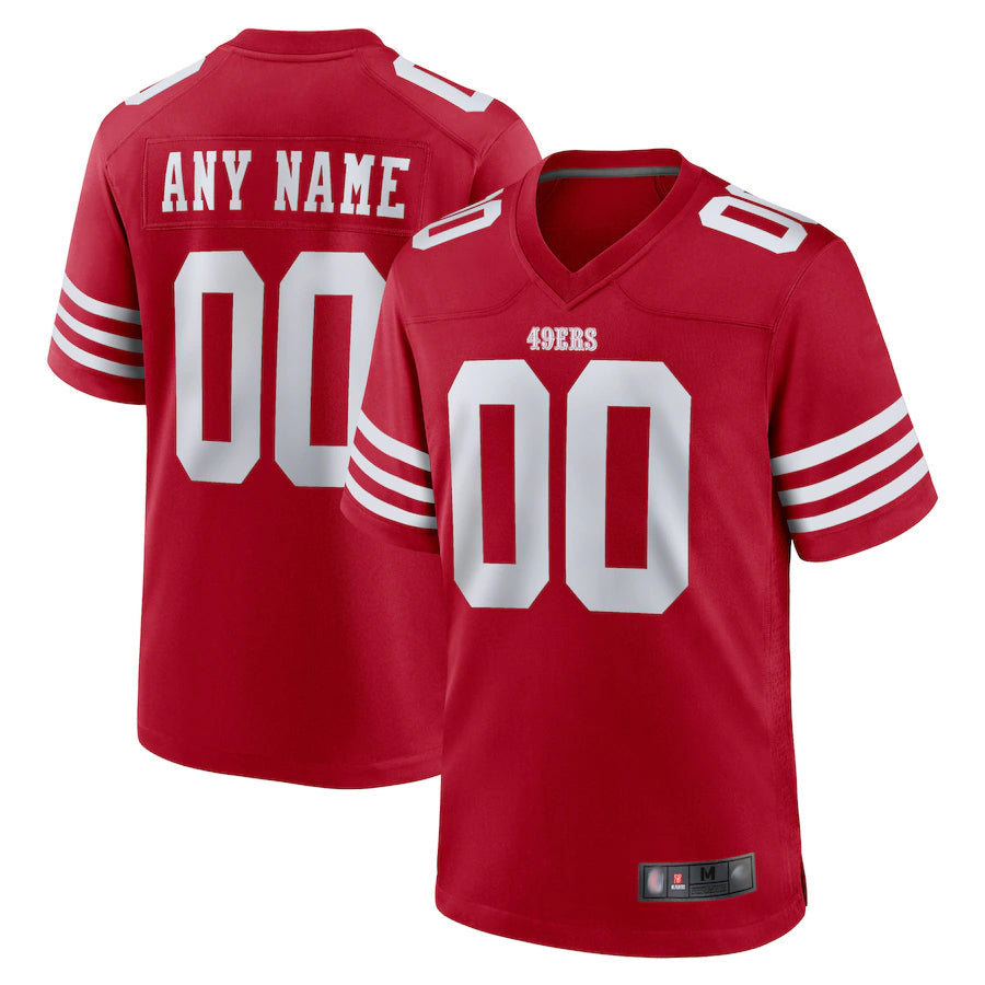 My Store Custom SF.49ers Scarlet Game Home Stitched Jerseys