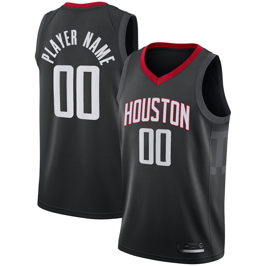 My Store Custom H.Rockets Black Swingman Stitched Jerseys - Statement Edition